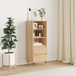 vidaXL Aparador alto madera contrachapada roble Sonoma 40x36x110 cm