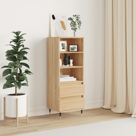 vidaXL Aparador alto madera contrachapada roble Sonoma 40x36x110 cm