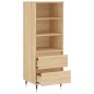 vidaXL Aparador alto madera contrachapada roble Sonoma 40x36x110 cm vidaXL Aparador alto madera contrachapada roble Sonoma 40x36x110 cm