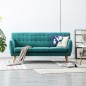 vidaXL Sofá de 3 plazas tapizado de tela verde 172x70x82 cm vidaXL Sofá de 3 plazas tapizado de tela verde 172x70x82 cm