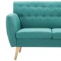 vidaXL Sofá de 3 plazas tapizado de tela verde 172x70x82 cm vidaXL Sofá de 3 plazas tapizado de tela verde 172x70x82 cm