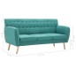 vidaXL Sofá de 3 plazas tapizado de tela verde 172x70x82 cm vidaXL Sofá de 3 plazas tapizado de tela verde 172x70x82 cm
