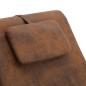 vidaXL Diván con almohada de piel de ante artificial marrón vidaXL Diván con almohada de piel de ante artificial marrón