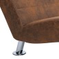 vidaXL Diván con almohada de piel de ante artificial marrón vidaXL Diván con almohada de piel de ante artificial marrón