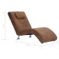 vidaXL Diván con almohada de piel de ante artificial marrón vidaXL Diván con almohada de piel de ante artificial marrón