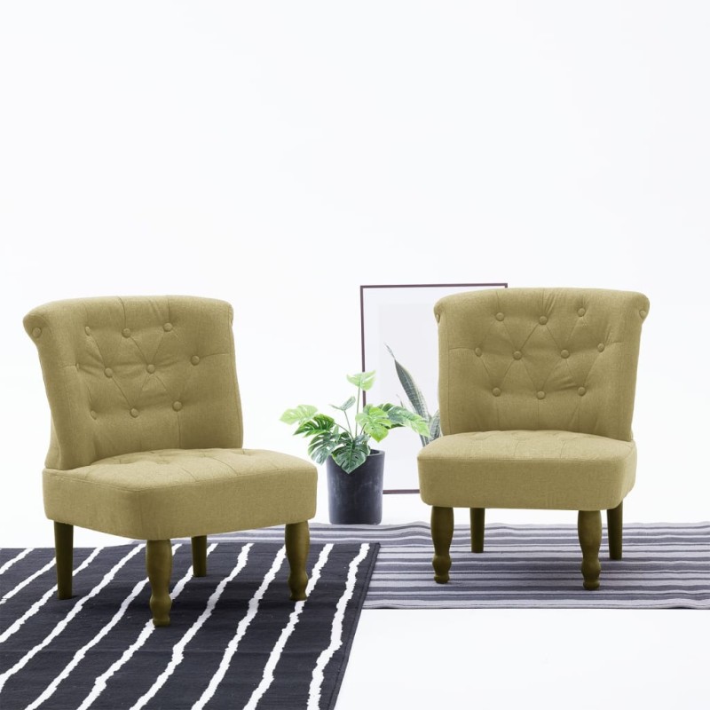 vidaXL Sillón francés de tela verde vidaXL Sillón francés de tela verde