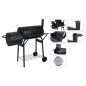 ProGarden Barbacoa con ahumador forma de cilindro negro ProGarden Barbacoa con ahumador forma de cilindro negro