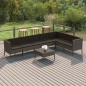 vidaXL Set de muebles de jardín 8 pzas y cojines ratán sintético gris