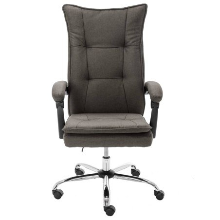 vidaXL Silla de oficina de tela gris