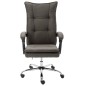 vidaXL Silla de oficina de tela gris