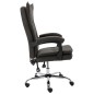 vidaXL Silla de oficina de tela gris