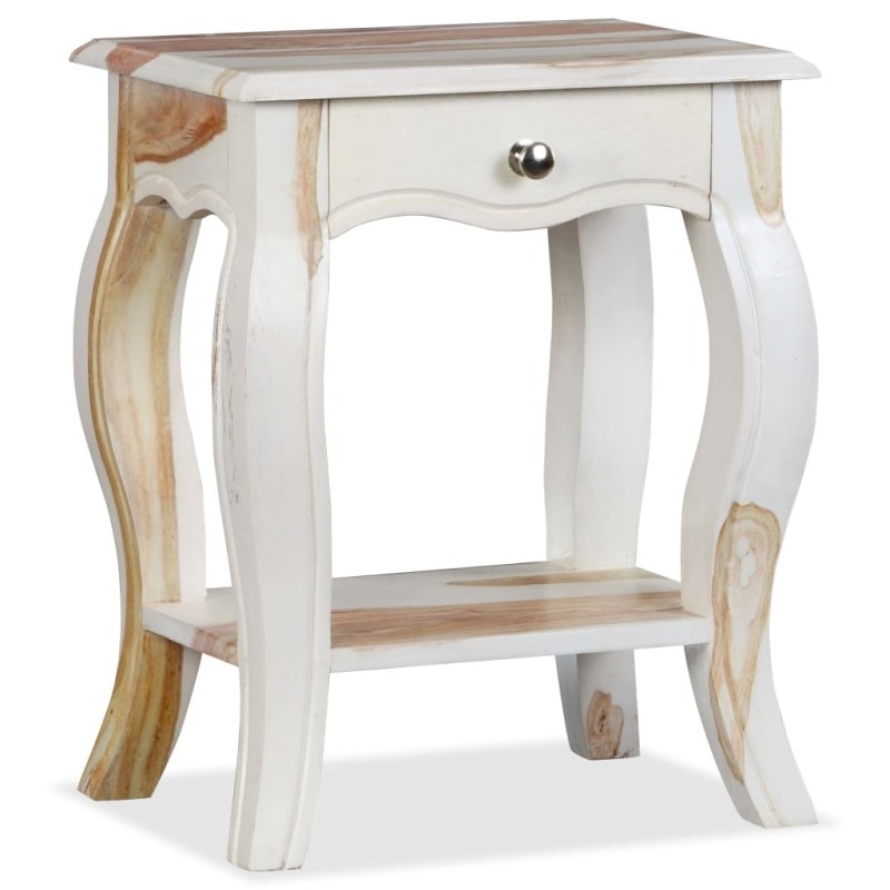 vidaXL Mesita de noche de madera maciza de sheesham 40x30x50 cm