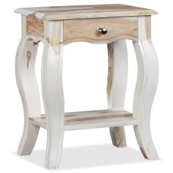 vidaXL Mesita de noche de madera maciza de sheesham 40x30x50 cm