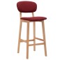 vidaXL Taburetes de cocina 2 unidades tela rojo vino tinto vidaXL Taburetes de cocina 2 unidades tela rojo vino tinto