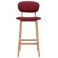 vidaXL Taburetes de cocina 2 unidades tela rojo vino tinto vidaXL Taburetes de cocina 2 unidades tela rojo vino tinto