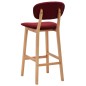 vidaXL Taburetes de cocina 2 unidades tela rojo vino tinto vidaXL Taburetes de cocina 2 unidades tela rojo vino tinto