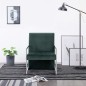 vidaXL Sillón con patas cromadas de terciopelo verde oscuro vidaXL Sillón con patas cromadas de terciopelo verde oscuro