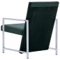vidaXL Sillón con patas cromadas de terciopelo verde oscuro vidaXL Sillón con patas cromadas de terciopelo verde oscuro