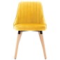 vidaXL Sillas de comedor 2 unidades terciopelo amarillo vidaXL Sillas de comedor 2 unidades terciopelo amarillo