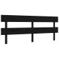 vidaXL Estructura cama de matrimonio con cabecero madera maciza negro vidaXL Estructura cama de matrimonio con cabecero madera maciza negro