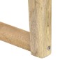 vidaXL Banco de cuero auténtico marrón y madera de mango maciza 150 cm vidaXL Banco de cuero auténtico marrón y madera de mango maciza 150 cm