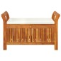 vidaXL Banco almacenaje jardín con cojín madera maciza de acacia 91 cm vidaXL Banco almacenaje jardín con cojín madera maciza de acacia 91 cm