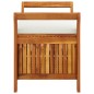vidaXL Banco almacenaje jardín con cojín madera maciza de acacia 91 cm vidaXL Banco almacenaje jardín con cojín madera maciza de acacia 91 cm