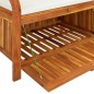 vidaXL Banco almacenaje jardín con cojín madera maciza de acacia 91 cm vidaXL Banco almacenaje jardín con cojín madera maciza de acacia 91 cm