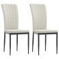 vidaXL Sillas de comedor 2 unidades terciopelo crema vidaXL Sillas de comedor 2 unidades terciopelo crema