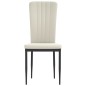 vidaXL Sillas de comedor 2 unidades terciopelo crema vidaXL Sillas de comedor 2 unidades terciopelo crema