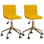 vidaXL Sillas de comedor giratorias 2 uds terciopelo amarillo mostaza