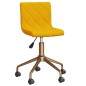 vidaXL Sillas de comedor giratorias 2 uds terciopelo amarillo mostaza