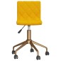 vidaXL Sillas de comedor giratorias 2 uds terciopelo amarillo mostaza