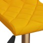 vidaXL Sillas de comedor giratorias 2 uds terciopelo amarillo mostaza