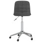 vidaXL Sillas de comedor giratorias 2 unidades tela gris oscuro