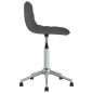 vidaXL Sillas de comedor giratorias 2 unidades tela gris oscuro
