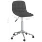 vidaXL Sillas de comedor giratorias 2 unidades tela gris oscuro
