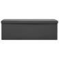 vidaXL Banco con almacenaje plegable gris PVC vidaXL Banco con almacenaje plegable gris PVC
