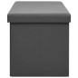 vidaXL Banco con almacenaje plegable gris PVC vidaXL Banco con almacenaje plegable gris PVC