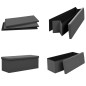 vidaXL Banco con almacenaje plegable gris PVC vidaXL Banco con almacenaje plegable gris PVC