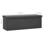 vidaXL Banco con almacenaje plegable gris PVC vidaXL Banco con almacenaje plegable gris PVC