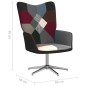 vidaXL Silla de relajación de tela patchwork