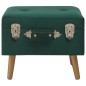 vidaXL Taburete de almacenamiento 40 cm verde de terciopelo vidaXL Taburete de almacenamiento 40 cm verde de terciopelo