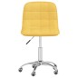 vidaXL Sillas de comedor giratorias 2 unidades tela amarillo mostaza vidaXL Sillas de comedor giratorias 2 unidades tela amarillo mostaza