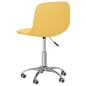 vidaXL Sillas de comedor giratorias 2 unidades tela amarillo mostaza vidaXL Sillas de comedor giratorias 2 unidades tela amarillo mostaza
