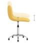 vidaXL Sillas de comedor giratorias 2 unidades tela amarillo mostaza vidaXL Sillas de comedor giratorias 2 unidades tela amarillo mostaza