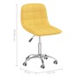 vidaXL Sillas de comedor giratorias 2 unidades tela amarillo mostaza vidaXL Sillas de comedor giratorias 2 unidades tela amarillo mostaza