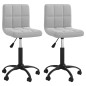 vidaXL Sillas de comedor giratorias 2 uds de terciopelo gris claro vidaXL Sillas de comedor giratorias 2 uds de terciopelo gris claro