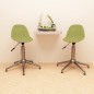 vidaXL Sillas de comedor giratorias 2 unidades tela verde vidaXL Sillas de comedor giratorias 2 unidades tela verde