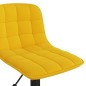 vidaXL Sillas de comedor giratorias 2 uds terciopelo amarillo vidaXL Sillas de comedor giratorias 2 uds terciopelo amarillo